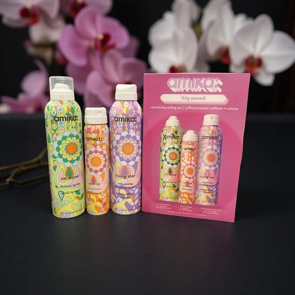 Amika Big Mood Rising Star Un.Done Texture Spray Perk Up Dry Shampoo Travel Size